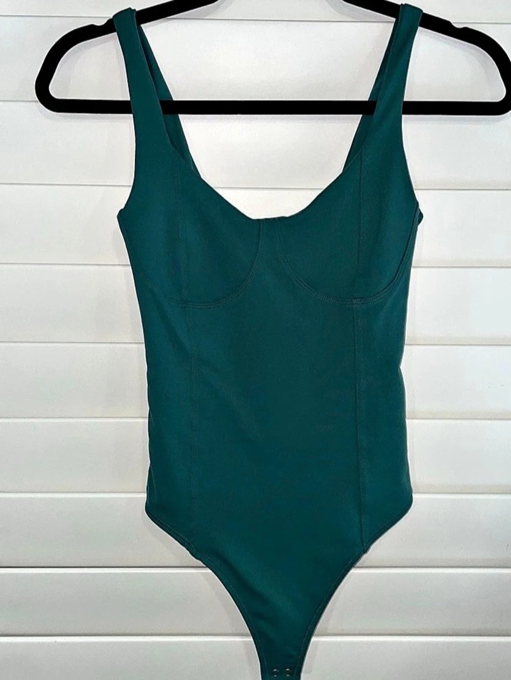 Abercrombie & Fitch Soft A&F Seamless Corset Bodysuit Green XS